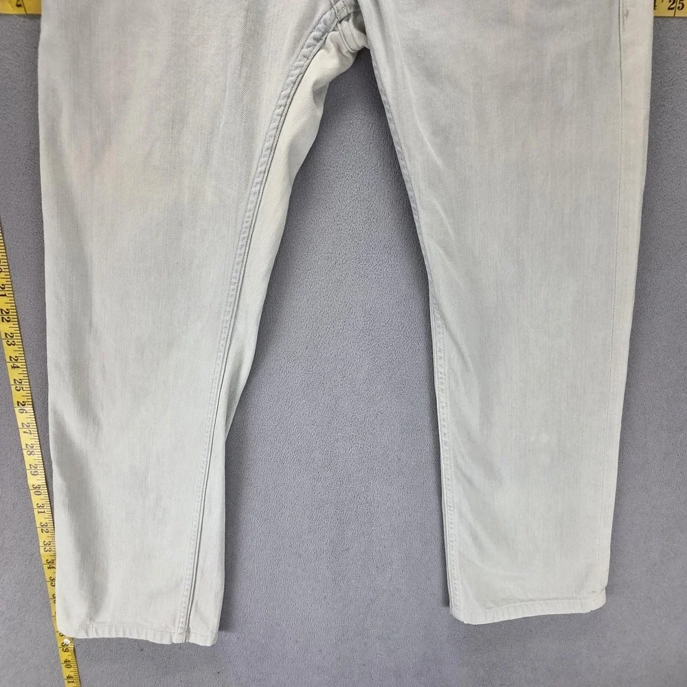 Vintage Levis 504 Jeans Mens Beige Straight Engineered Flap Pocket Fits 31x27